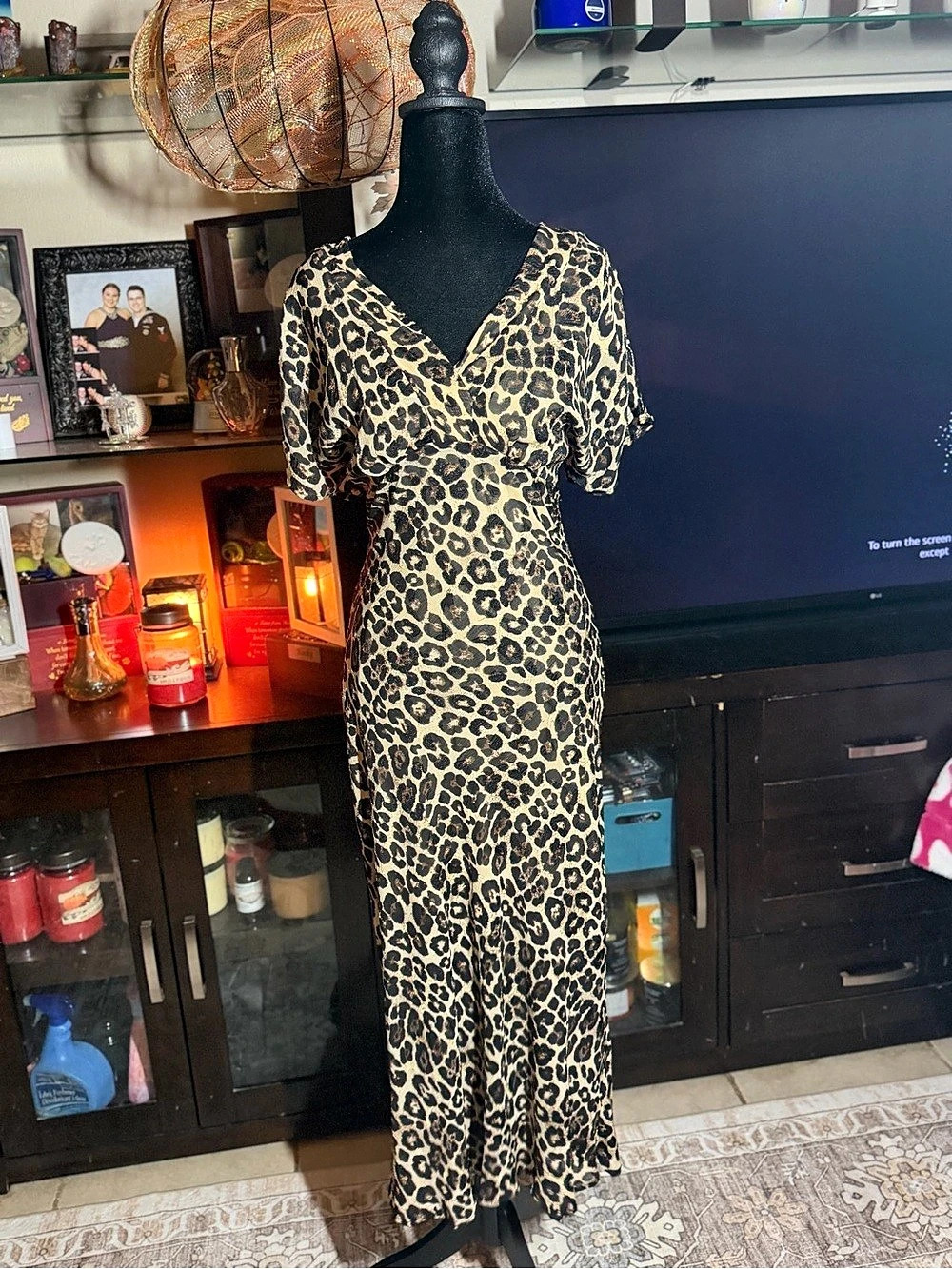 Sofia Vergara Leopard Print Maxi Dress